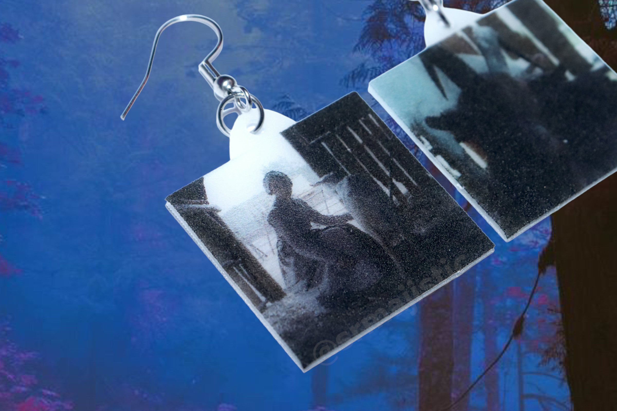 The Witch Barn Scene Split Frame Still Handmade Earrings!