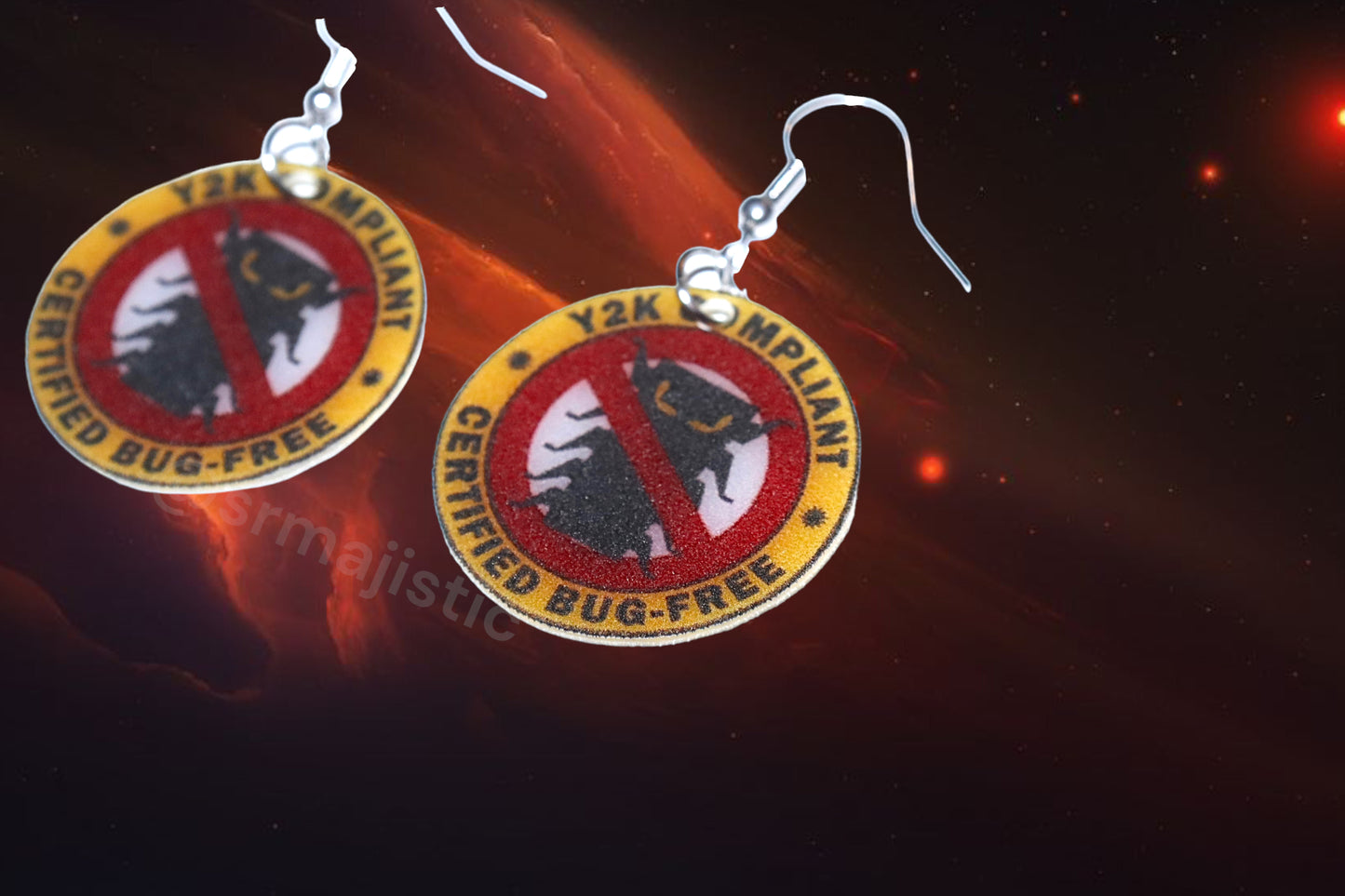 Cyber Y2K Preparation Sticker Styled Handmade Earrings!