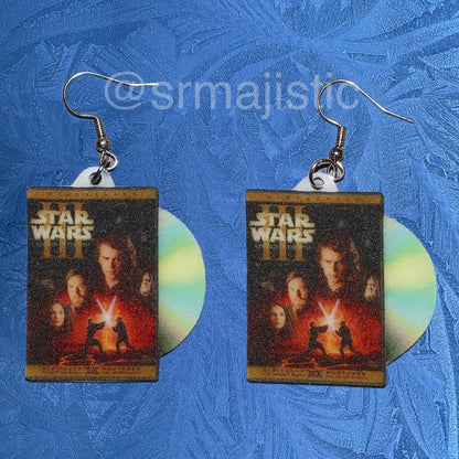 Star Wars Entire Collection DVD 2D detailed Handmade Earrings!