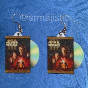 Star Wars Entire Collection DVD 2D detailed Handmade Earrings!