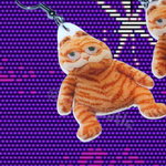 Ugly Stuffed Garfield Gorfield Character 2D Handmade Earrings!