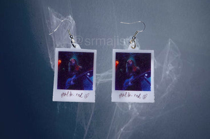 Girl in Red Signed Polaroid Handmade Earrings!