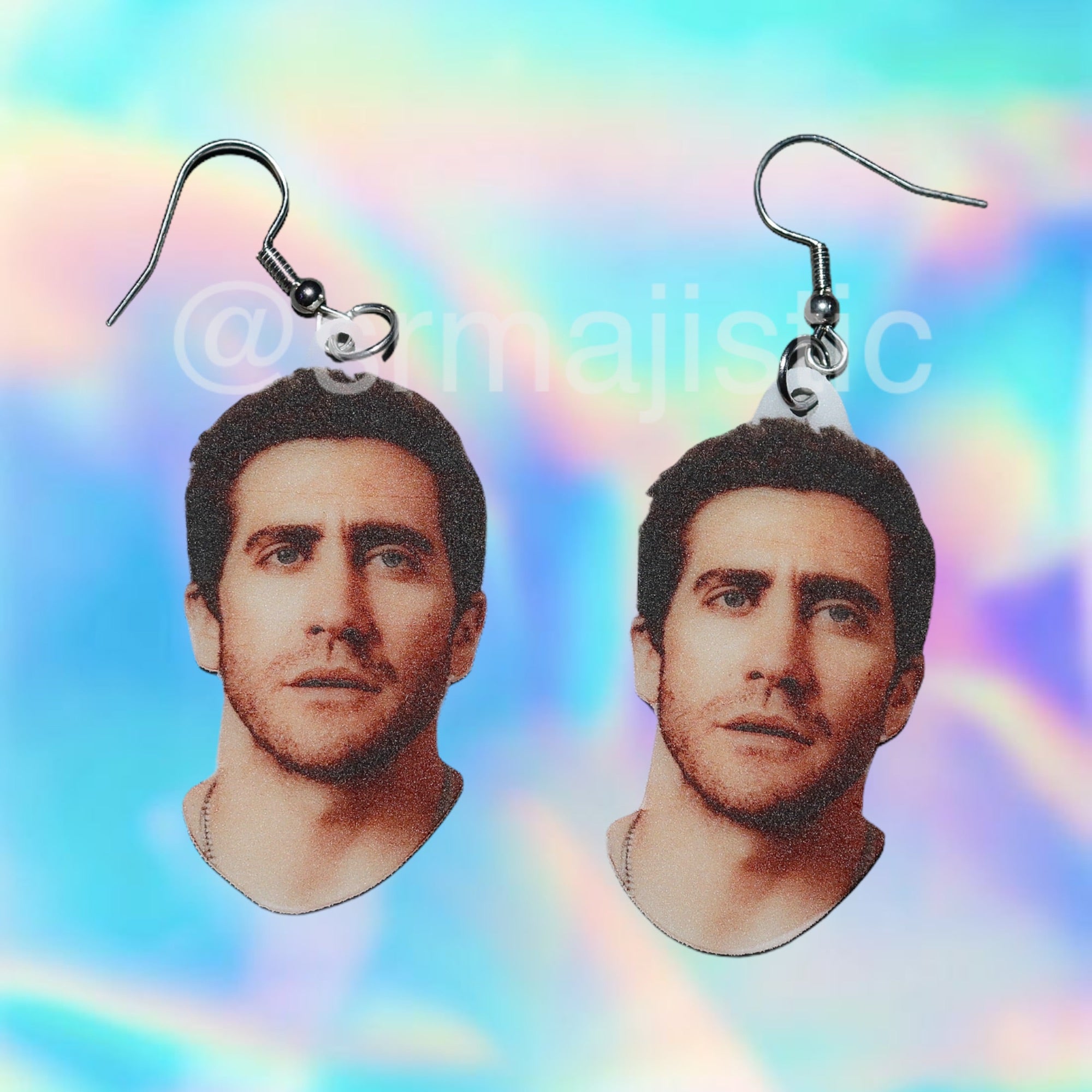 Male Wives / Celebrity Dads Funny Handmade Earrings!