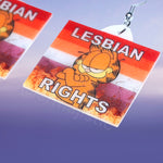Garfield Collection of Flaming Pride Flags Handmade Earrings!