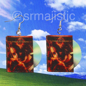 The Hunger Games (2012) DVD 2D detailed Handmade Earrings!