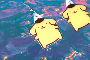 Pompompurin Cute Sanrio Dog Character Handmade Earrings!