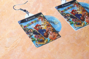 Mario Party 7 Game Cube Game 2D detailed Handmade Earrings!