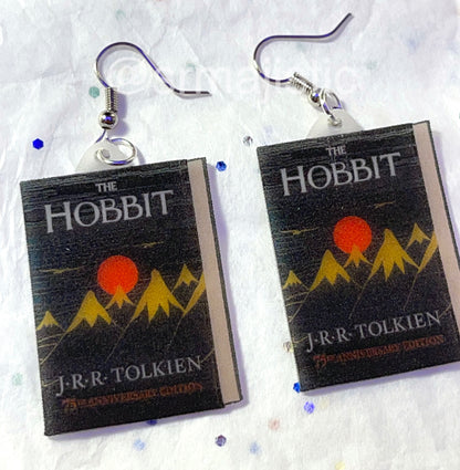 The Hobbit Book (Original Cover Design) 2D detailed Handmade Earrings!