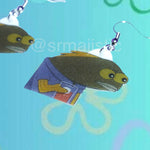 YOU WHAT? Fish Drinking SpongeBob Meme Handmade Earrings!