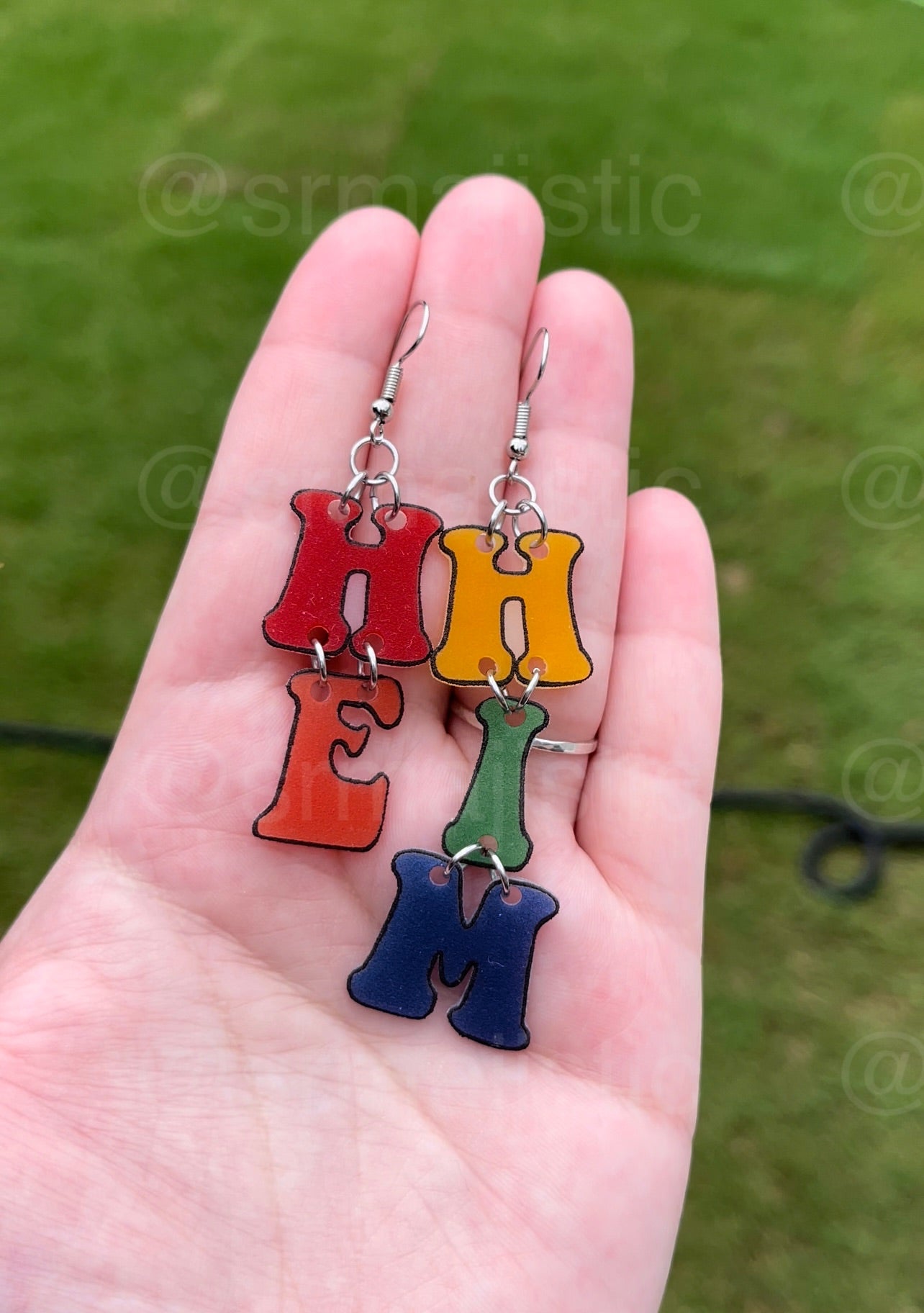Pride Pronouns and Terms 2D Dangle Handmade Earrings!