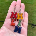 Pride Pronouns and Terms 2D Dangle Handmade Earrings!