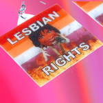 Lisa Rinna M&M Meme Lesbian Flame Pride Flag Handmade Earrings!