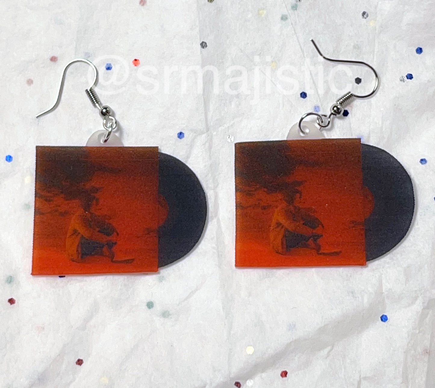 Lewis Capaldi Divinely Uninspired to a Hellish Extent Vinyl Album Handmade Earrings!