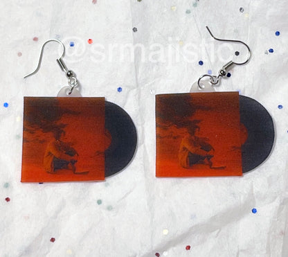 Lewis Capaldi Divinely Uninspired to a Hellish Extent Vinyl Album Handmade Earrings!