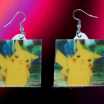 Pikachu with Peace Sign Cute Pokémon Character Handmade Earrings!