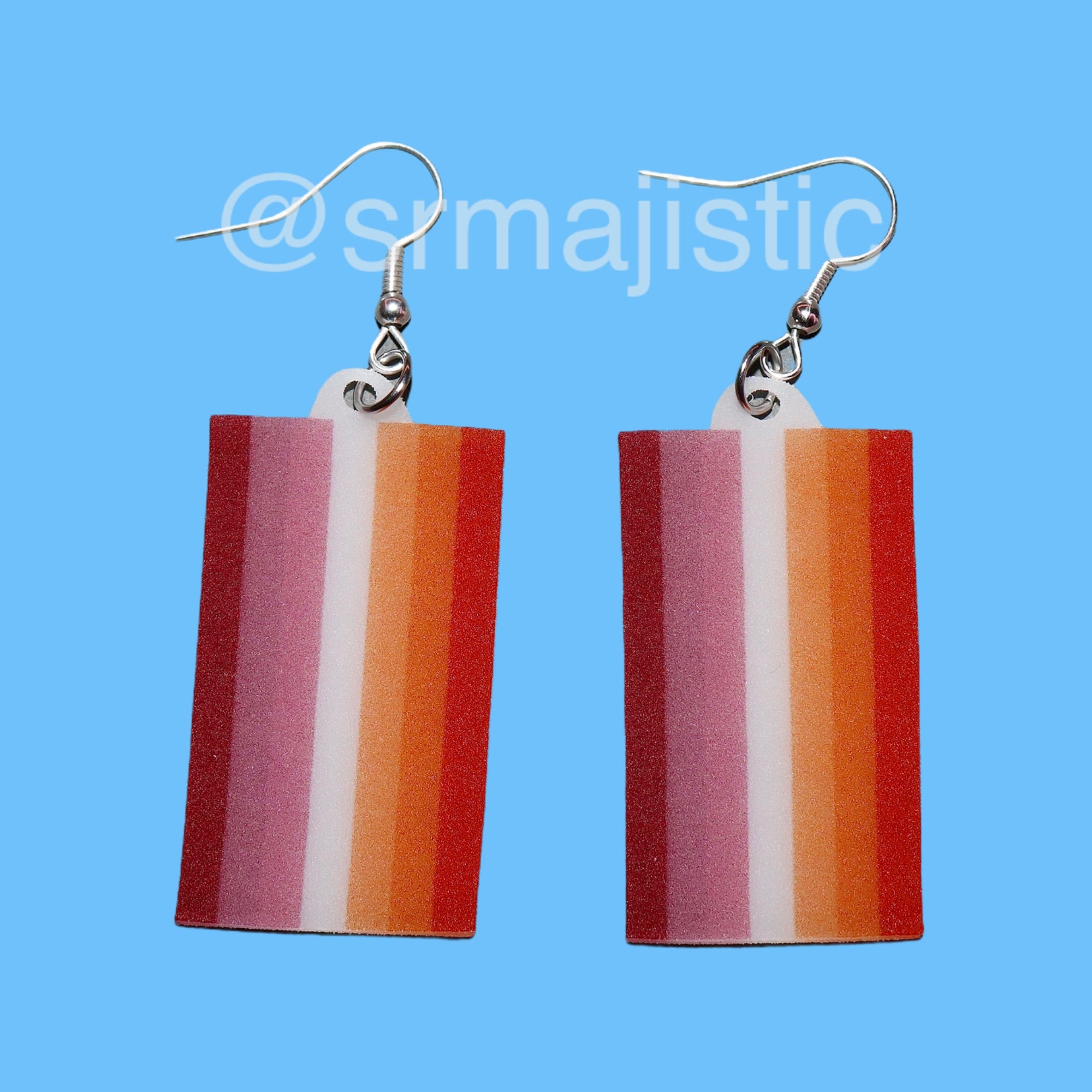 PRIDE Flag Cute 2D Handmade Earrings!