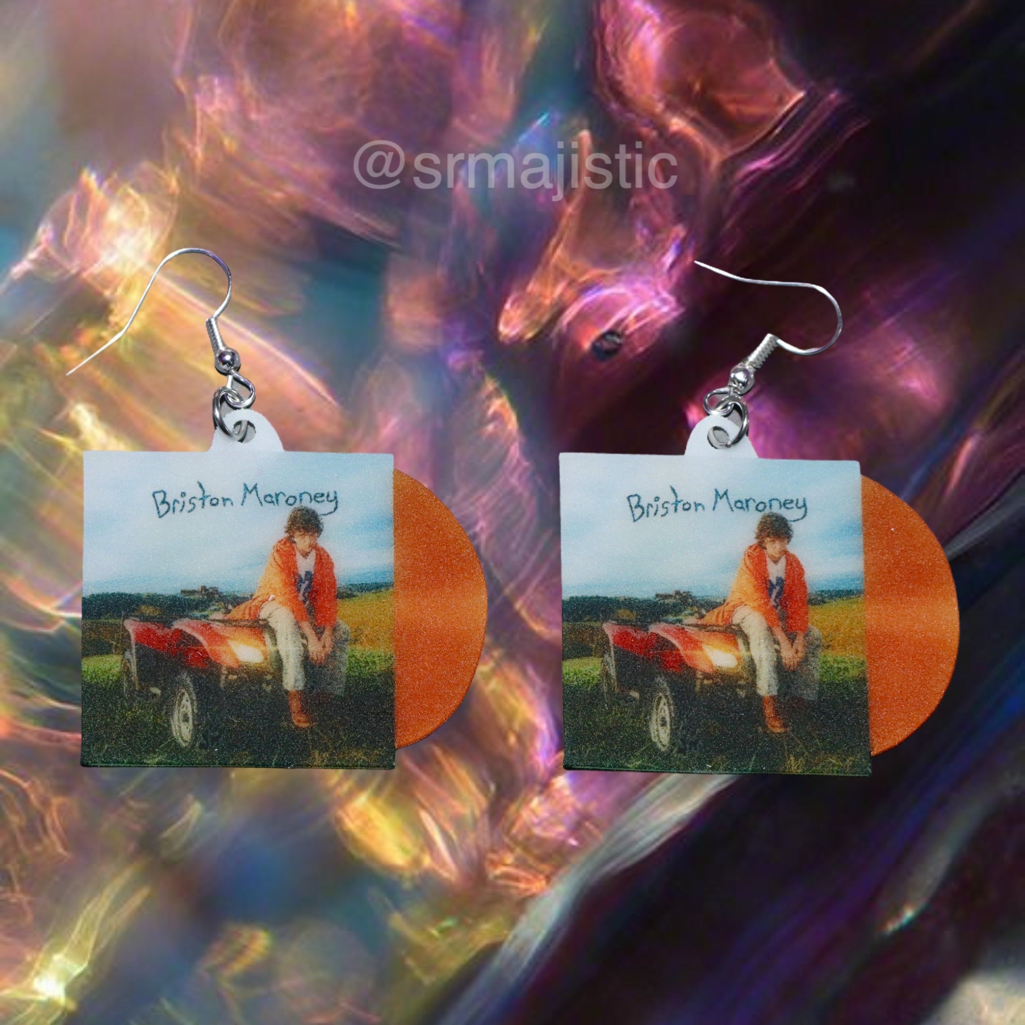 Briston Maroney Sunflower Vinyl Album Handmade Earrings!