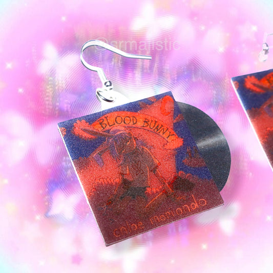 Chloe Moriondo Blood Bunny Vinyl Album Handmade Earrings!