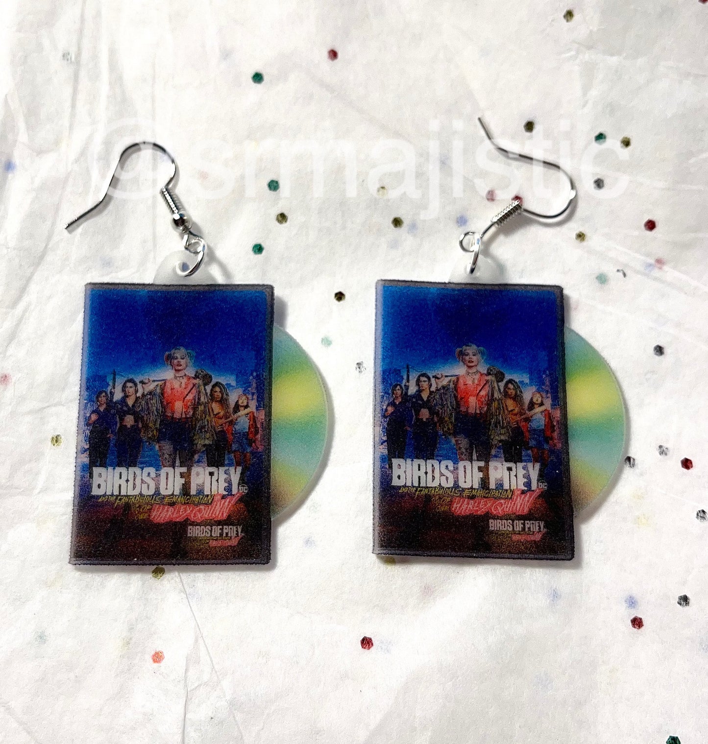 Birds of Prey (2020) DVD 2D detailed Handmade Earrings!