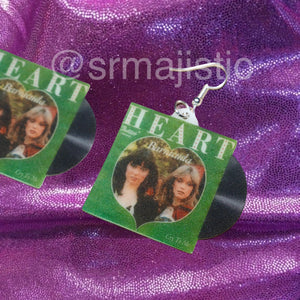 Heart Barracuda Vinyl Single Handmade Earrings!