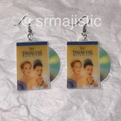 The Princess Diaries (2001) DVD 2D detailed Handmade Earrings!