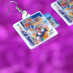 Super Mario Bros Deluxe Game Boy Color Game 2D detailed Handmade Earrings!