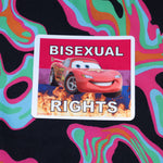 Flaming Bisexual Flag Character Stickers