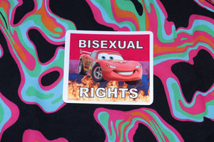 Flaming Bisexual Flag Character Stickers