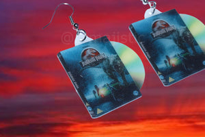Jurassic Park (1993) DVD 2D detailed Handmade Earrings!