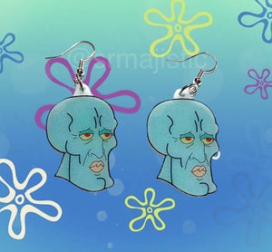 Handsome Squidward Character Handmade Earrings!