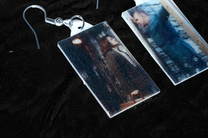 The Silence of the Lambs Split Frame Still Handmade Earrings!