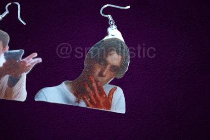 Scream Movie Stu and Billy Characters Detailed Handmade Earrings!
