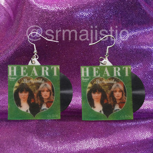 Heart Barracuda Vinyl Single Handmade Earrings!