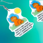 Cowboy Garfield  Heaven Scene Character Handmade Earrings!