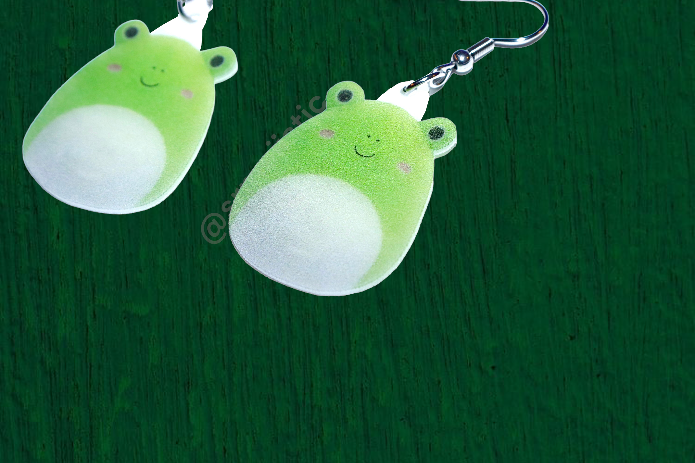 Wendy the Frog Squishmallow 2D Character Handmade Earrings!