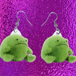 Jelly Cat Round Frog Cute Handmade Earrings!
