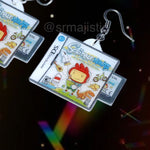 Scribblenauts Nintendo DS Game 2D detailed Handmade Earrings!