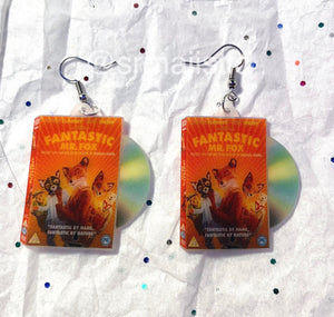Fantastic Mr. Fox (2009) DVD 2D detailed Handmade Earrings!