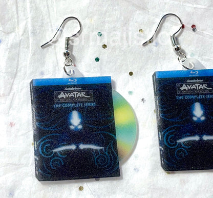 Avatar the Last Airbender complete DVD collection 2D detailed Handmade Earrings!