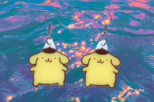 Pompompurin Cute Sanrio Dog Character Handmade Earrings!
