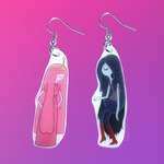 Marceline and Princess Bubblegum from Adventure Time Character Handmade Earrings!