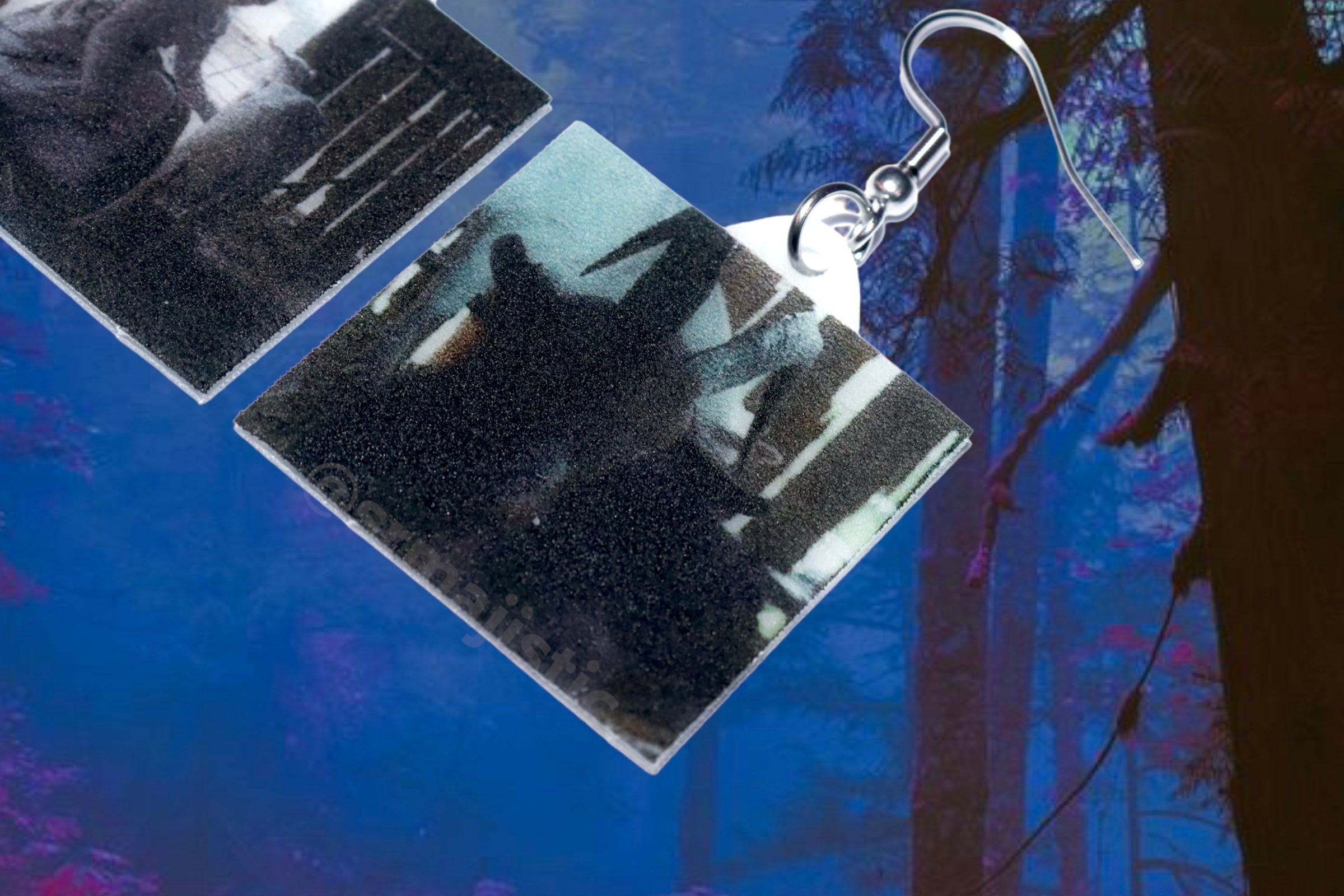 The Witch Barn Scene Split Frame Still Handmade Earrings!