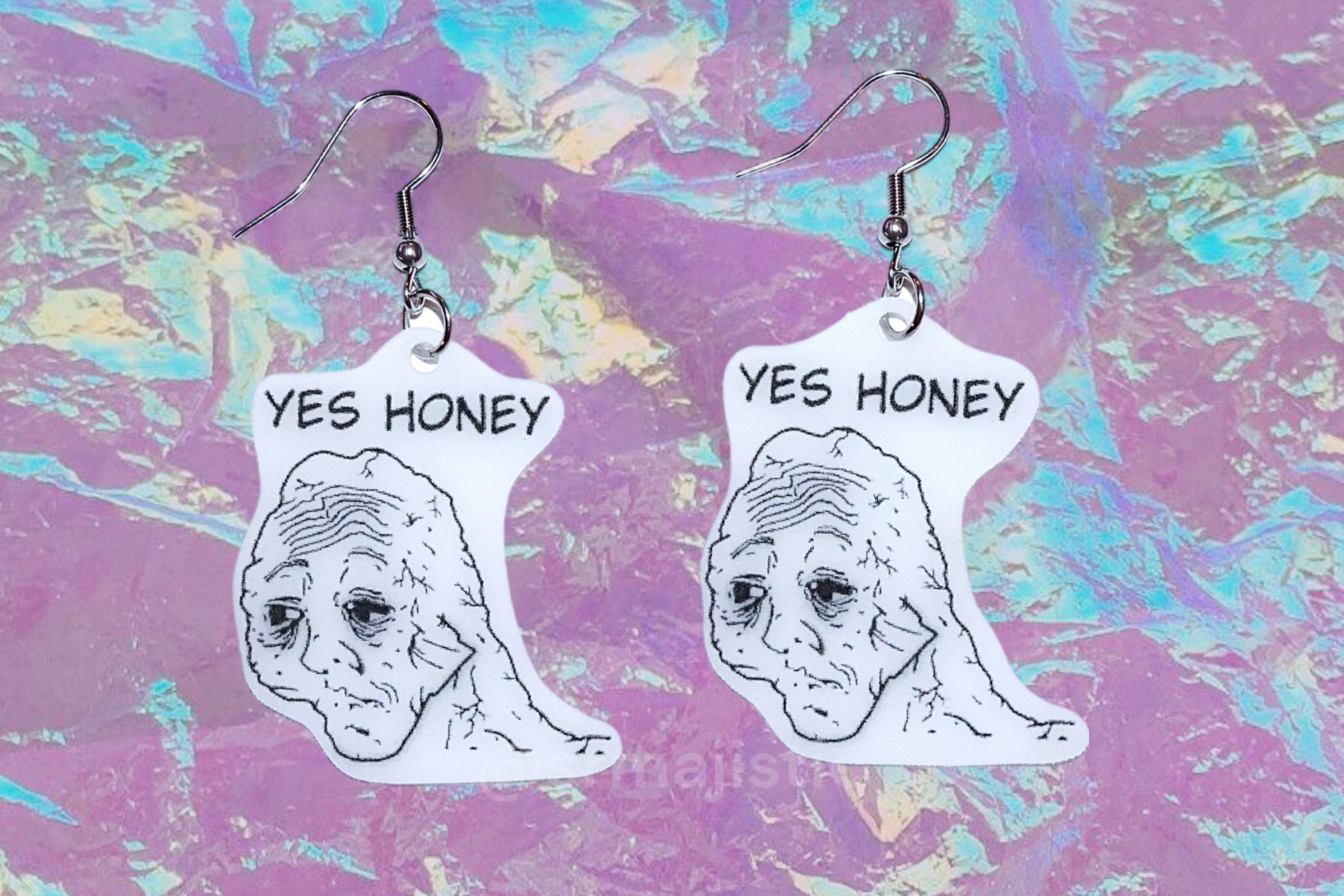 Yes Honey Meme Character Handmade Earrings!