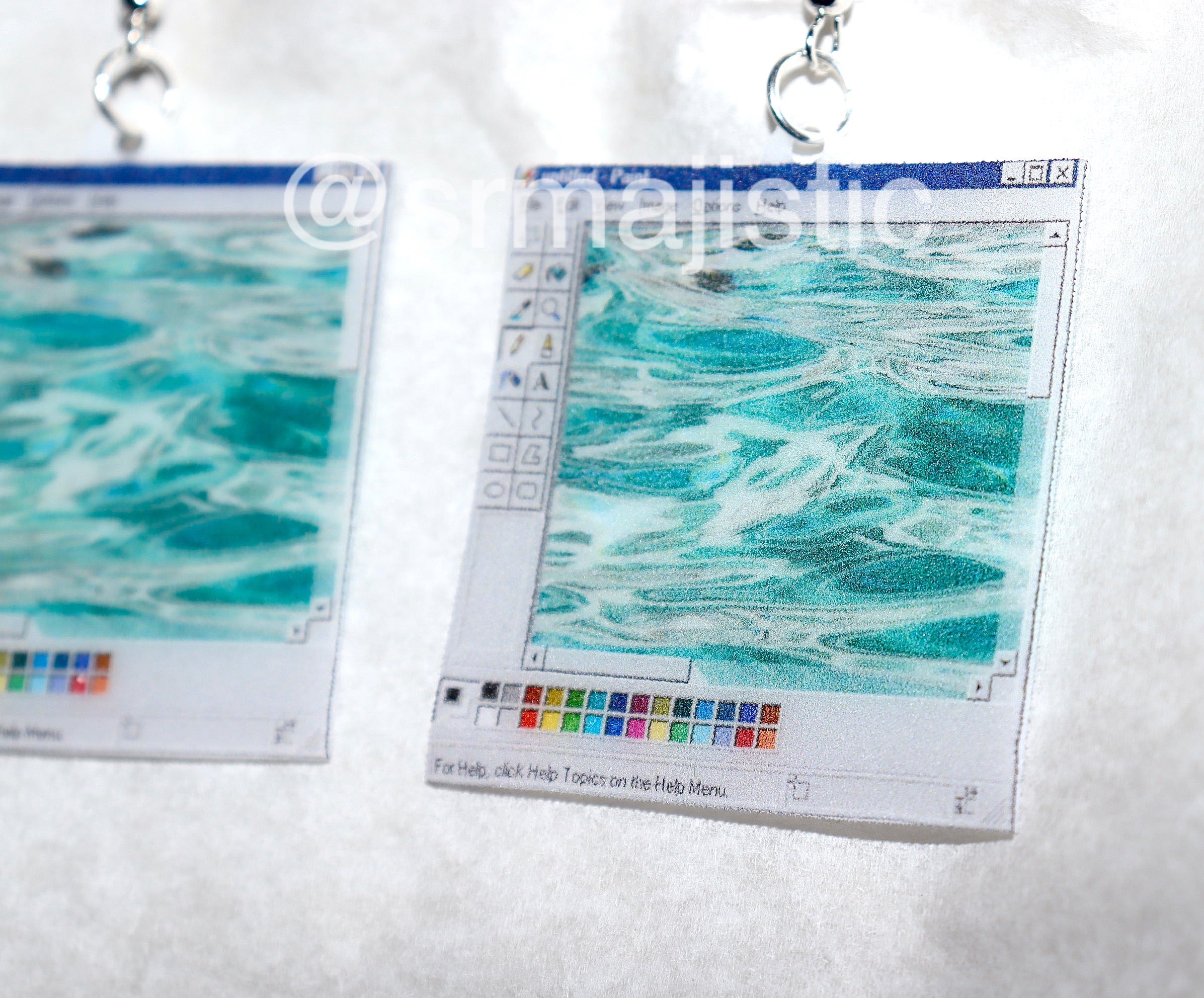 Microsoft Paint Aesthetic Vapor Wave Cute Handmade Earrings!