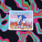 Flaming Trans Flag Character Stickers