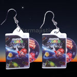 Super Mario Galaxy Wii Game 2D detailed Handmade Earrings!
