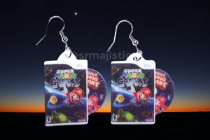 Super Mario Galaxy Wii Game 2D detailed Handmade Earrings!