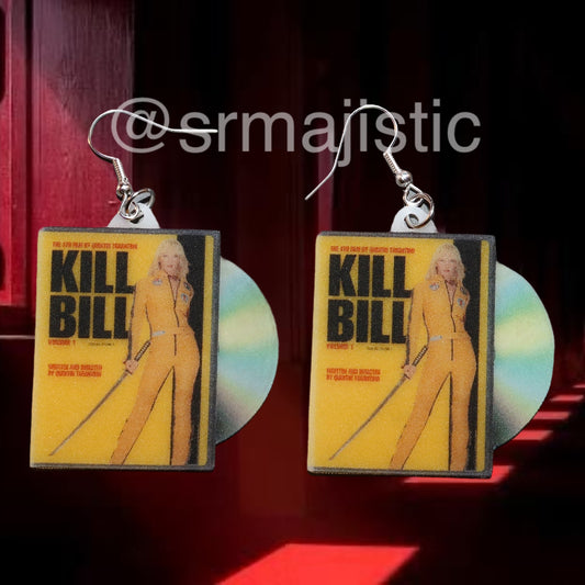 Kill Bill: Vol 1 (2003) DVD 2D detailed Handmade Earrings!