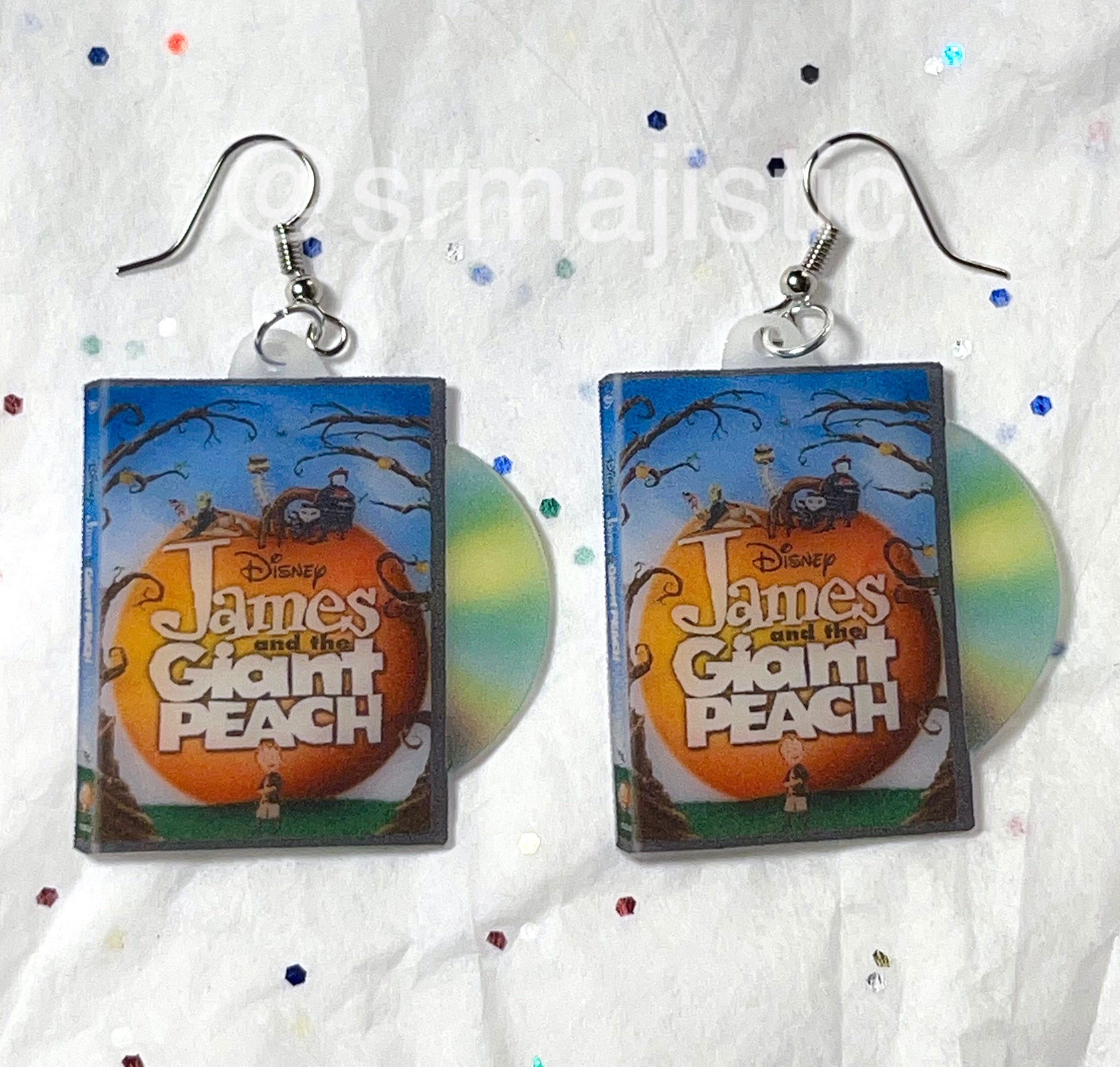 James and the Giant Peach (1996) DVD 2D detailed Handmade Earrings!