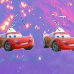 Lightning McQueen Kachow Character Handmade Earrings!